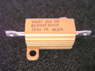 New resistor, RER40F3010R, 301 ohm, 5W, 1%, 128V, 