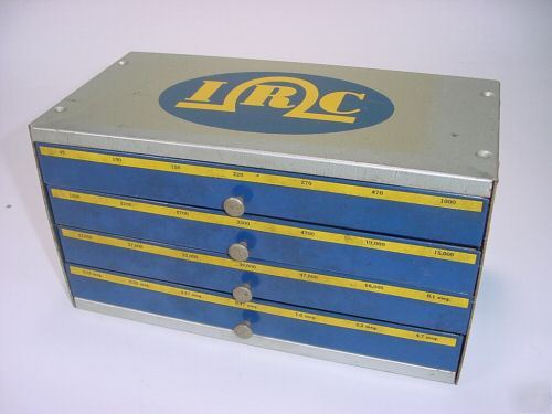 Vintage irc assortment resistors metal storage cabinet