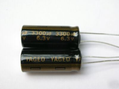 400 pcs,yageo 6.3V 3300UF radial electrolytic capacitor