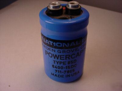 6400 mfd 15 vdc powercap capacitor ( qty 12 ea )