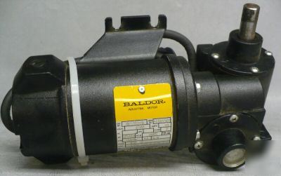 Baldor dcpm industrial electric motor, 1/27 hp 8.7RPM