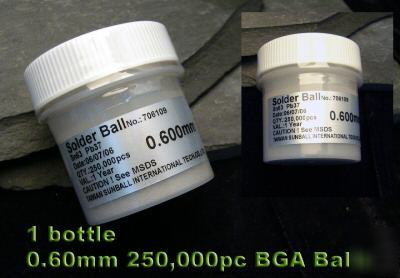 Bga solder balling reballing balls 0.76 250K pc bottle