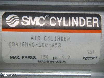 Smc air cylinder CDA1GN40-500-A53 40MM dia 500MM stroke