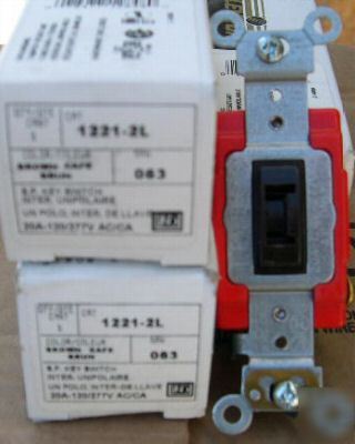 10 leviton 1221-2L s/p 20A 120/277 v lock switch *