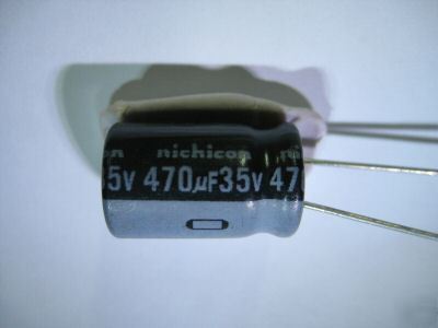 470UF 35V nichicon alum electr radial capacitors 50PCS