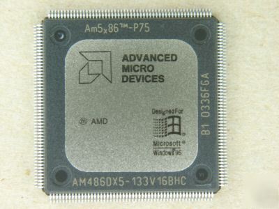 Amd AM486DX5-133V16BHC microprocessor,32-bit,QFP208 pin