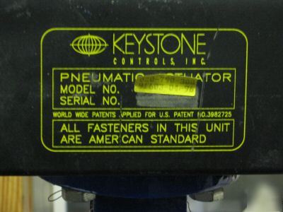 Keystone air actuated butterfly valve 5