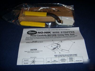 New clauss no-nik wire strippers ~brand ~