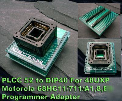 PLCC52 motorola 68HC11 711 A1 E9 mcu programmer adapter
