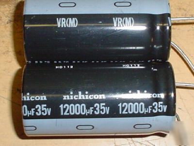 New 10 nichicon 35V 12000UF radial capacitors 