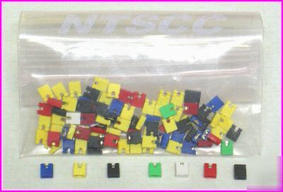 New color jumper 2 pin shorting shunt 100 pc bags