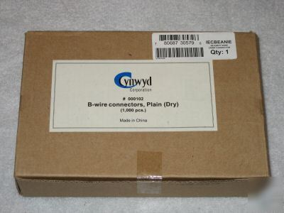 New cynwyd b-wire connectors plain dry 1000 lot beanies 