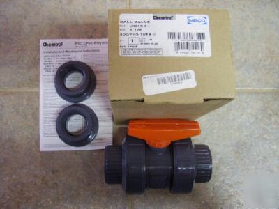 New in box chemtrol ball valve fig#U45TH size 1 1/2