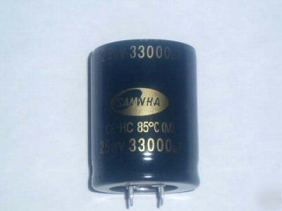 Samwha 33,000UF/25W vdc snap-in lytic capacitor-200 pcs