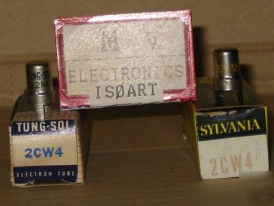 2 tubes 2CW4 2DS4 sylvania+tung - valvole rÃ¶hren 