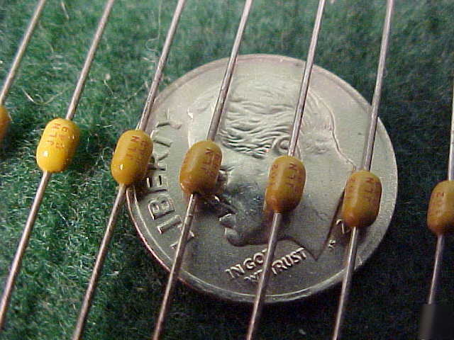 100PC avx .001UF 50V 5% npo super small axial capacitor
