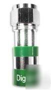 Digicon green rg-6U coaxial cable connector satellite f