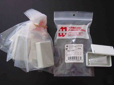 5 small box enclosures, hammond, plastic, 2.4L X1.4X1.1