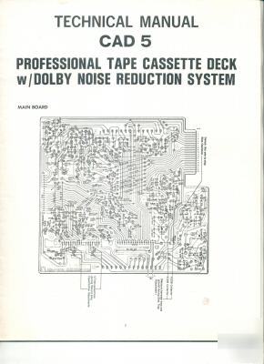 Harman kardon cad 5 CAD5 original service manual 