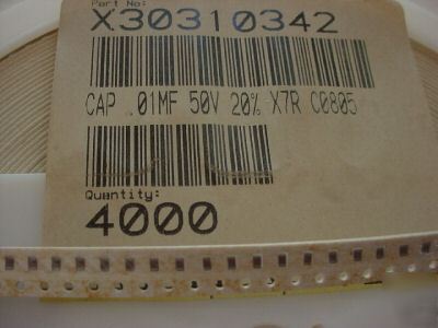 .01 mfd 50 volt 20% smd capacitor ( qty 4000 ea ) (h)