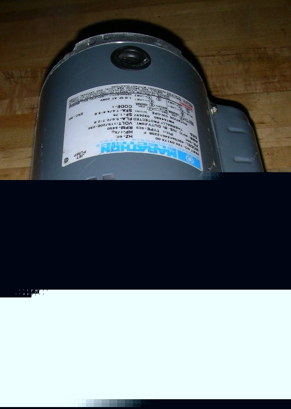 1/3 hp marathon 1 phase motor 3450 rpm