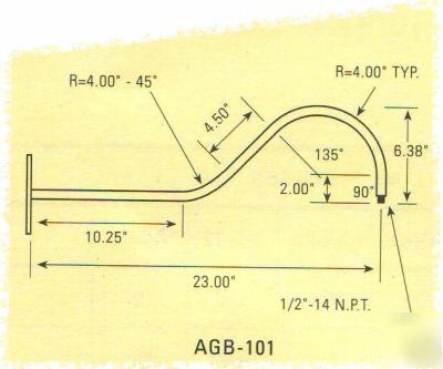 Ark agb-101-12 gooseneck only for industrial dome