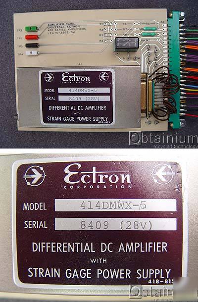 Ectron differential dc amplifier strain gage pwr supply