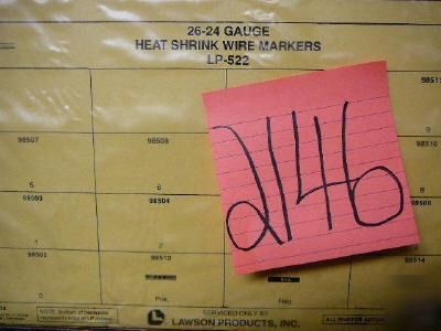 New lawson heat shrink wire markers 22-24 ga - 