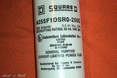 New shawmut square d A055F1DSR0-200E amp 5.5KV fuse