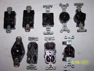 Nine 15, 20, & 30 amp receptacles