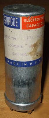Sprague tvl-1173 4000MF 15V can capacitor nos 4000UF