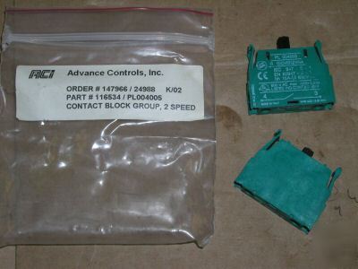 Advance controls iec contact block 2 speed