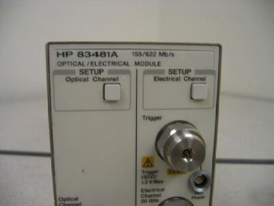 Agilent 83481A dual optical/electrical plug-in 155/162