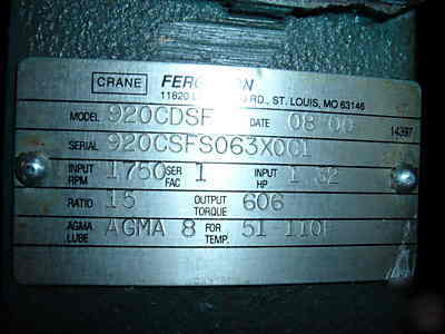 Camco rotary indexer ferguson FD162 crane 920CDSF
