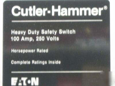 Cutler-hammer heavy duty safety switch DH323NGK