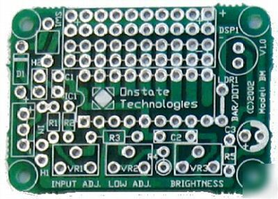 10-led bargraph meter pcb adjustable levels, multi-use