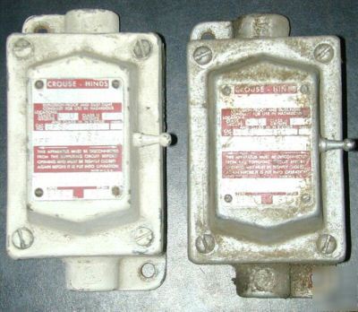 (2) crouse-hinds explosion proof condulet hazardous