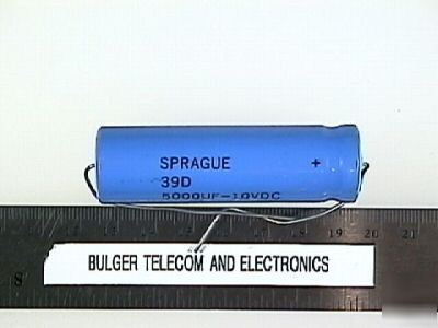 5000UF 10 volt axial electrolytic capacitor