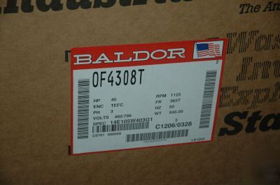 Baldor super-e brake motor 40HP 3PH 460/796V OF4308T