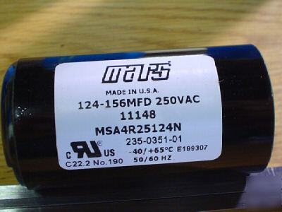 New 2 mars 250V 124-156UF a/c motor start capacitors 
