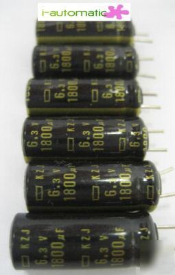 Nippon 6.3V 1800UF kzj esr motherboard capacitor x 5PCS