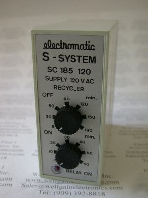 Electromatic SC185 120 s sys recycler with off& on adj