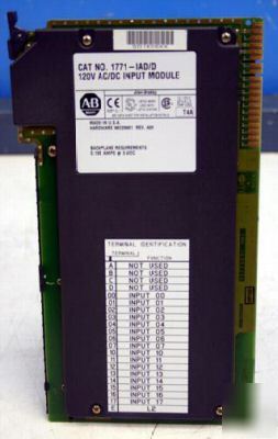 Allen bradley 1771-iad/d 120 volt ac/dc input module
