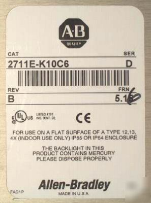 Allen bradley panelview 2711E-K10C6 d 2711EK10C6 ln