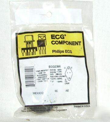 ECG2386 power mosfet 150W 6 amp n-channel