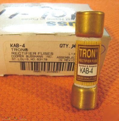 New buss rectifier kab-4 fuse KAB4 4 amp 250 volt