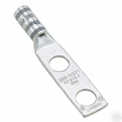 New panduit two hole copper lug in box