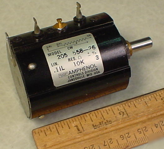 Precision multiturn amphenol 10K potentiometer nos