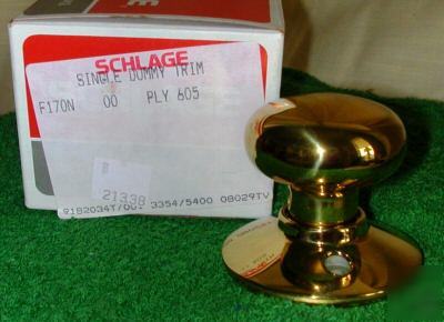 Schlage F170 plymouth 605, dummy knob, residential