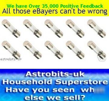 10 x F5A antisurge quick blow 5 x 20MM glass fuses